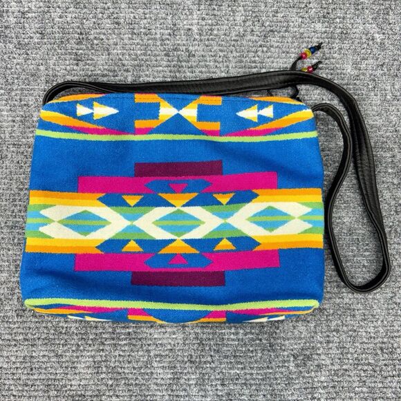 Timberline Ltd Pendleton Drum Blanket Shoulder Bag Purse Multicolor Aztec Wool - Picture 6 of 11